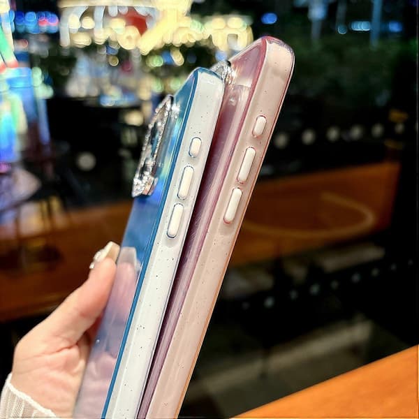 Deksel for iPhone 16 Pro Max IMD Diamantmønster TPU+PC Støtsikkert Telefondeksel