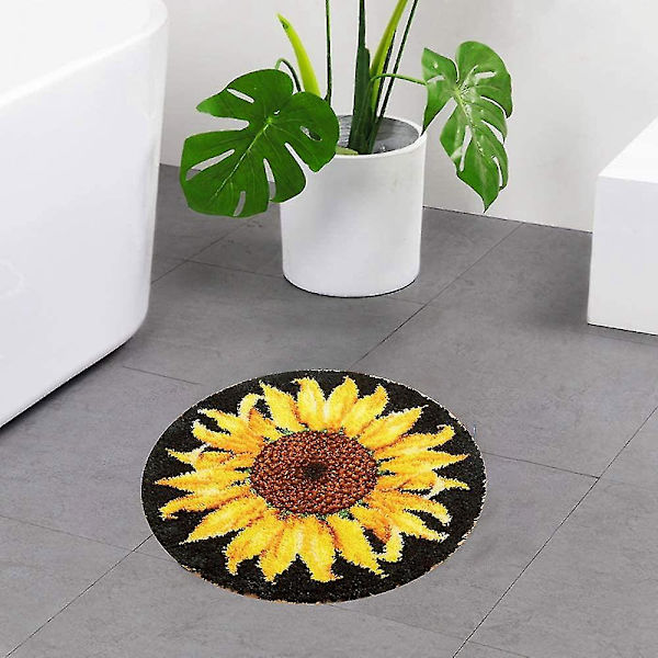 DIY-kit för virkade mattor, Solrosmatta Passar Barn, Vuxna och Nybörjare