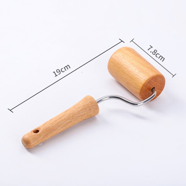 Small Rolling Pin, Wooden Dough Roller, Non-Stick Pizza Roller, Dough Baker Roller Set for Home Kitchen Baking Cooking