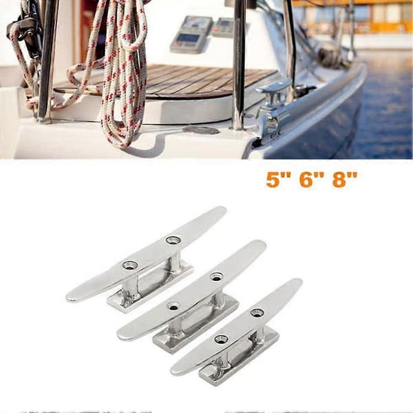 5 tommer åben base bådklampe 316 rustfrit stål hardware bådklamper til marine båddæk reb slips yacht tilbehør