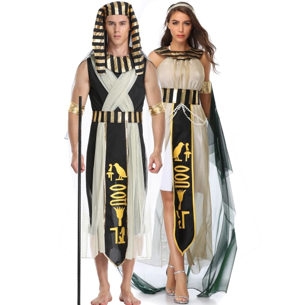 Halloween sminkboll grekisk gudinna klänning antikegyptisk farao Cleopatra Performance Dress XL set