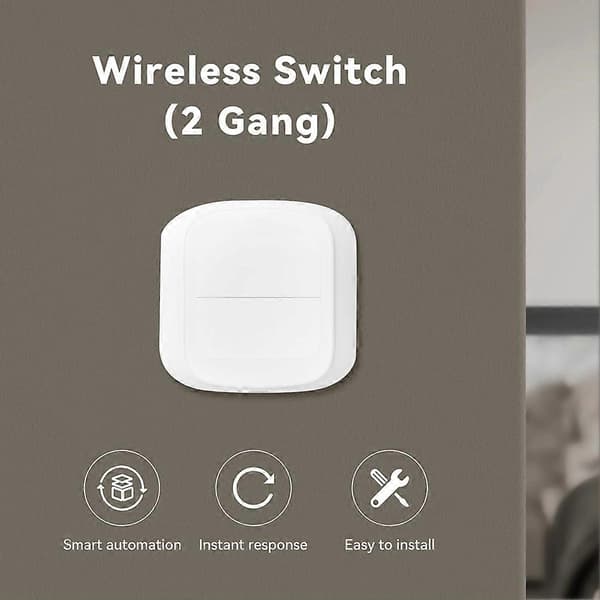 Tuya WIFI 2-veis Scene-knapp Strømbryter Trykkfjernkontroll WiFi-versjon