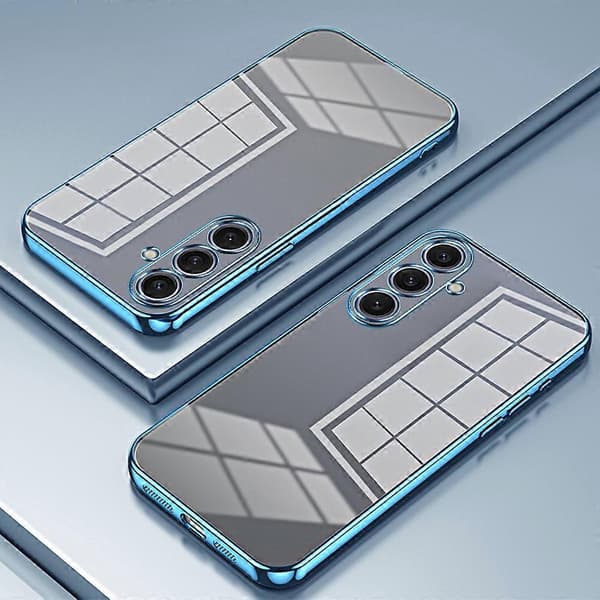 Case for Samsung Galaxy S25 Electroplated Frame Soft TPU Phone Case - Blue