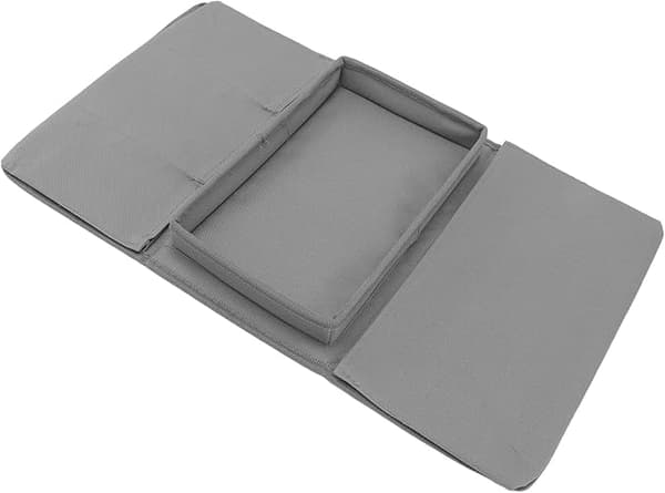 Sofabrett Bordklemme på Sidebord, Sammenleggbart Sofaarmbord Avtakbart Armlenebrett for Spising og Drikking grå-FF- grå gray