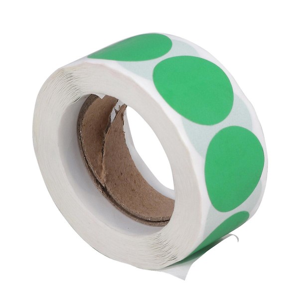 500 st/rulle Självhäftande klistermärken Runda Etiketter Papper Present Dekaler Taggklistermärken (grön)Grön2,5x2,5 Green 2.5x2.5cm