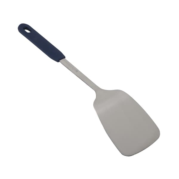 304 rustfritt stål hullsleiv/stekespade med silikonhåndtak (uten hull)