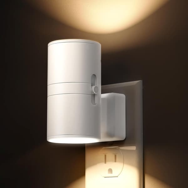 LED Nattlys Plug-in Lyssensor Dimbar 3000K Myk Hvit Gang Soverom [Ho]