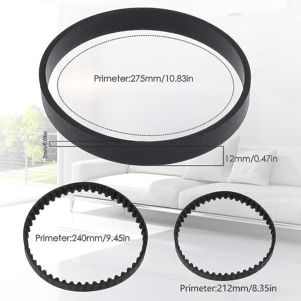 6 Pieces Replacement Vacuum Belts Compatible with Bissell Proheat 2x Revolution