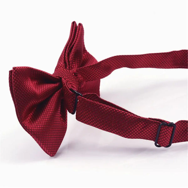 Herre butterfly-sløjfe og lommetørklæde i matchende farve og justerbar størrelse, One size (3 stk)
