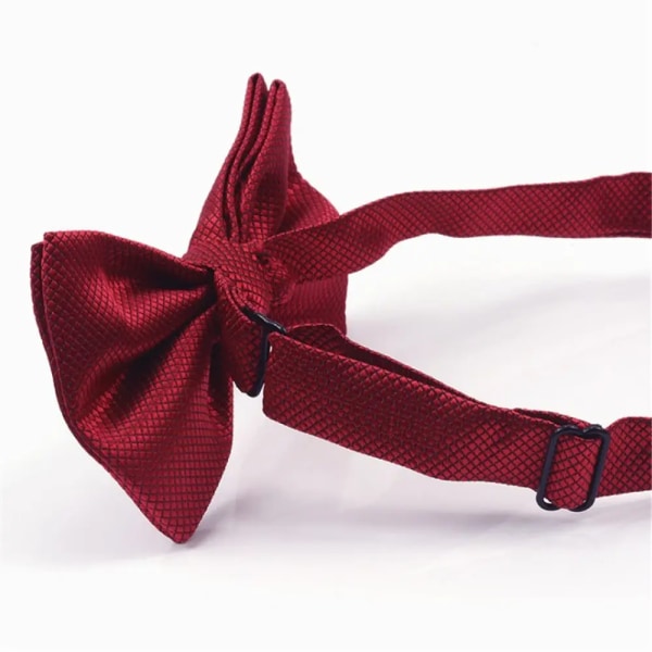 Mænds sløjfe og lommetørklæde i matchende farve og justerbar størrelse, One size（3PCS）
