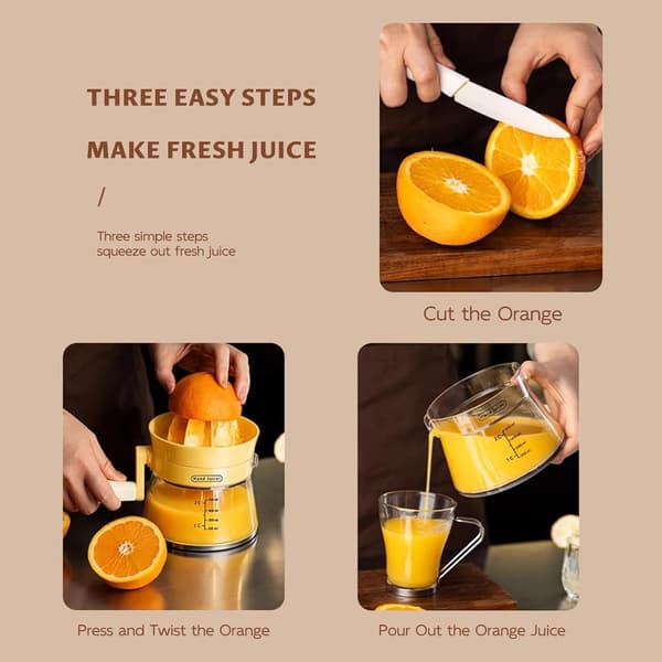 Manual Orange Lemon Juicer Mini Portable Fruit Press Suitable for Home Kitchen