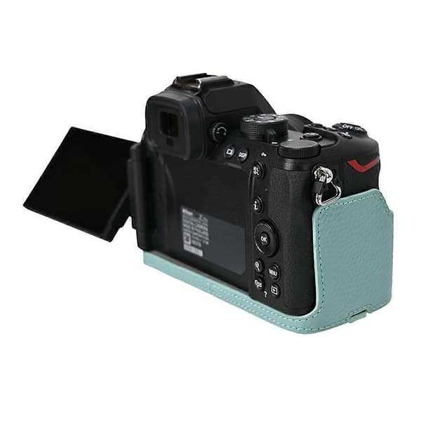 Ægte læder kamerataske til Nikon Z 50 II - Blå
