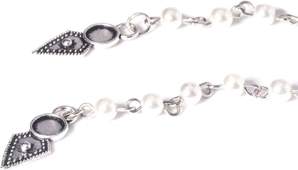 2 STK Gotisk Lagdelt Perle Choker Halskæde Sæt, Sort Hvid Goth Smykker | Justerbart Design Tilbyder Letvægts, Brugerdefineret Pasform til Strandfester, Koncerter
