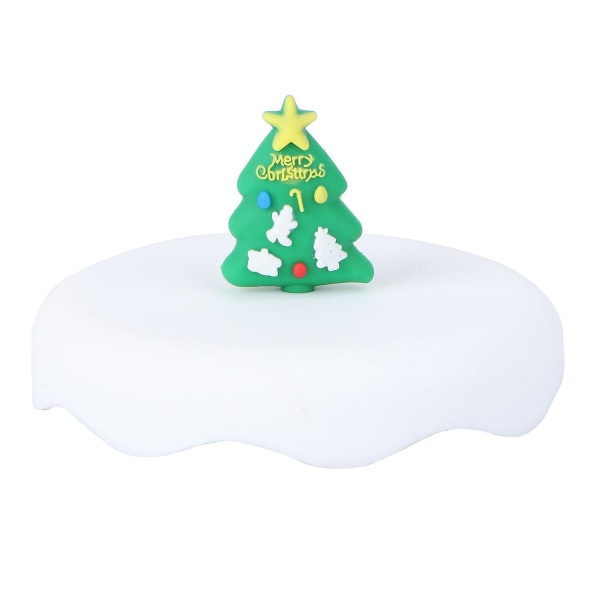 Lumihiutale-silikonikupin kannet Turvallinen Käytännöllinen Kupin Kannet Kotiin Toimistoon Kouluun Valkoinen 1kpl White 1pc