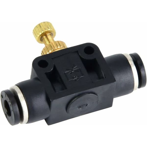 Luftstrømsregulator T-stykke Pneumatisk slangekobling Luftregulator (Svart PA - 8)