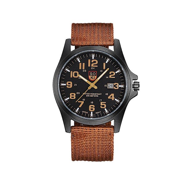 Herre Læderur Ure Mænd Herre Ure Guld Herre Armbåndsur Mænds Armbåndsure Brun 4*21cm Brown 4*21cm