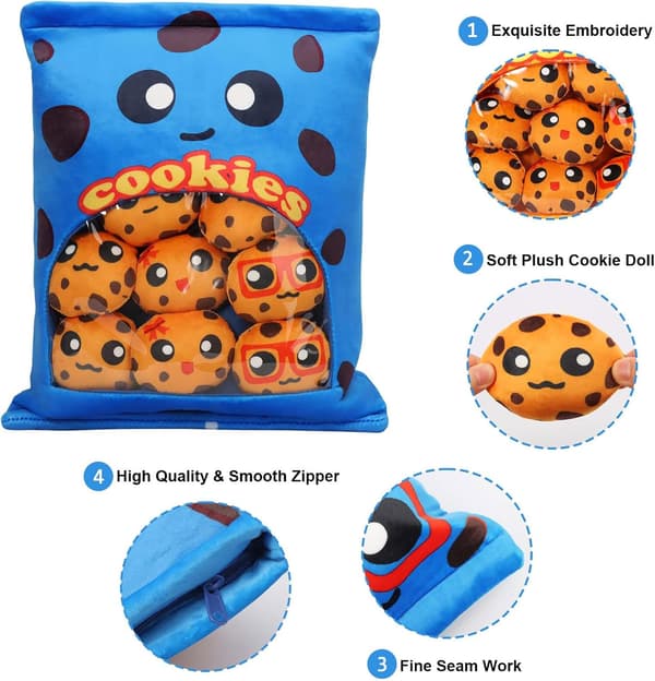 Snack Plysjpute, Avtakbar (8 Blå Kjeks)
