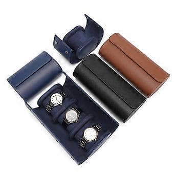 1/2/3Bit Klockbox Dammtät Klockförvaringslåda Mekanisk Klockförpackningslåda Samlingsgåva för Bröllopsfödelsedagspresent brun brown 3 brown 3