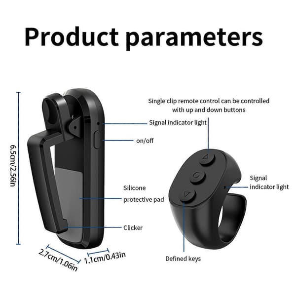 Remote Control Page Turner Clicker Page Turner for Mobile Tablet Reading Novel Camera Record Shutter pk pk pk