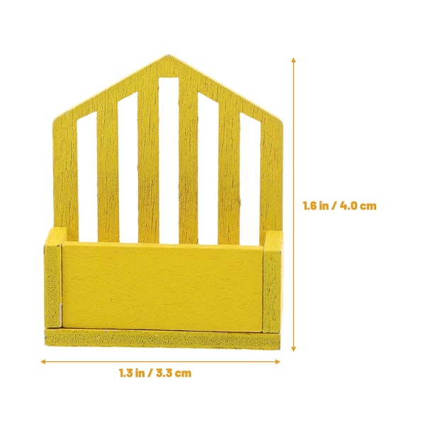 2 stk Dukkehustavler Miniatyrhyller Ornament Leketøy for Lek (1:12 Skala) Yellow 3.3x1.4x4cm