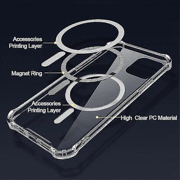 Transparent Magnetic Phone Case for iPhone 12 13 11 Pro Max Case iphone11