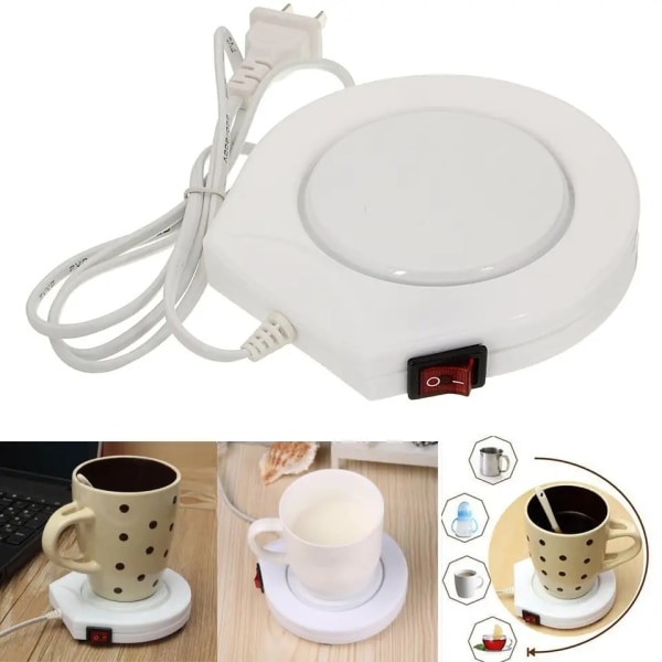 Elektronisk kaffekopvarmer, elektrisk drevet kaffekrusvarmer & kopvarmerkrus Isoleringskopvarmervarmepude til kontorbord