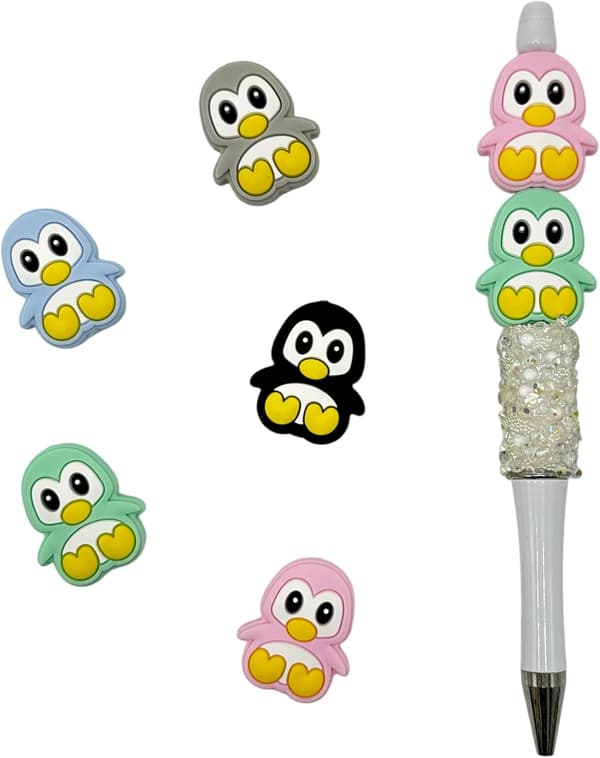 10 kpl pingviinisilikonihelmiä Penguin