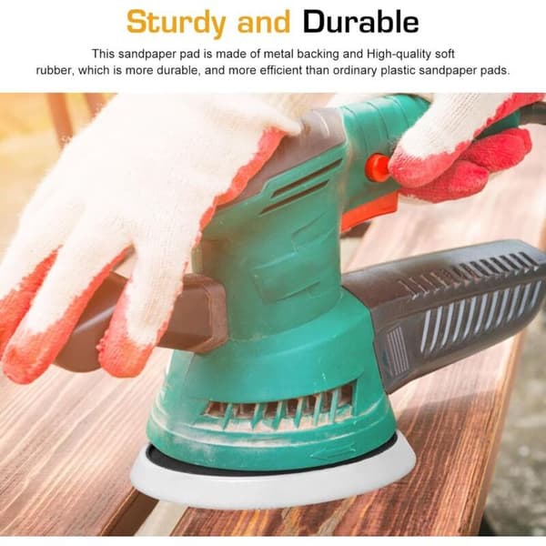 Self-adhesive sanding pad 125 mm – Compatible with Bosch PEX 300 AE 400 AE 4000 AE – For precise sanding on hard wood