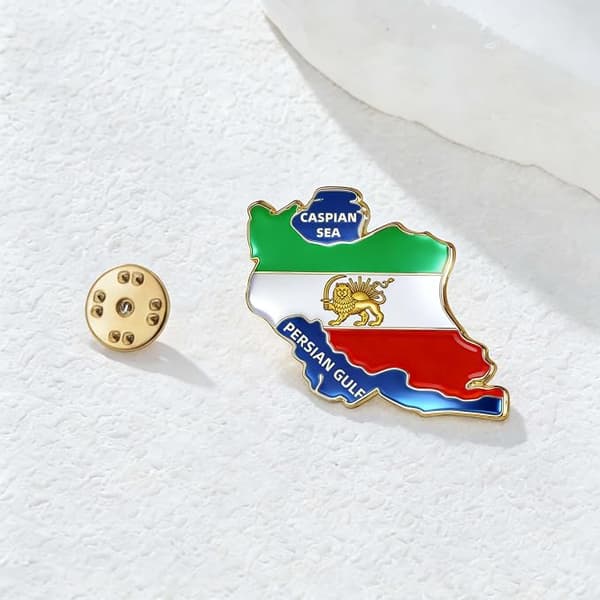 Iran kortnål, lavet af rustfrit stål, mærkenål, souvenirgave.