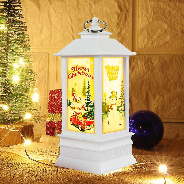 Julelykt Lysestake Lampe Nattlys Gammel mann Snømann Dekorasjon Nattlys Desktop Ornaments Julepynt