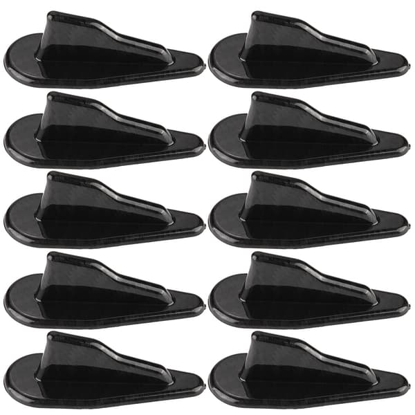 10 stk Universal Svart Stil Bil Tak Hai-finne Spoiler Vinge Sett Vortex Generator
