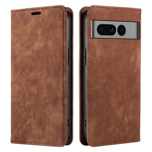 Magnetisk læderetui til Google Pixel 8 Pro Brun Brun Brown