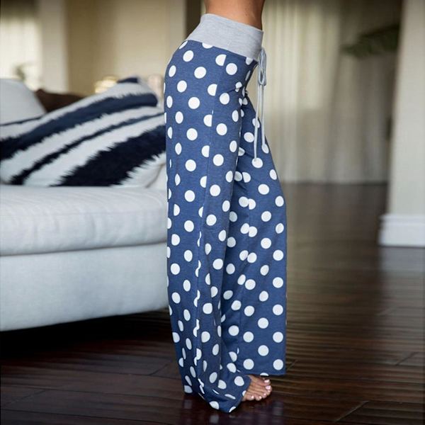 2x Dame Joggingbukser Sports Yoga Bukser Bukser Bredbenet Høj Talje Størrelse Xxxl Grøn/blå W