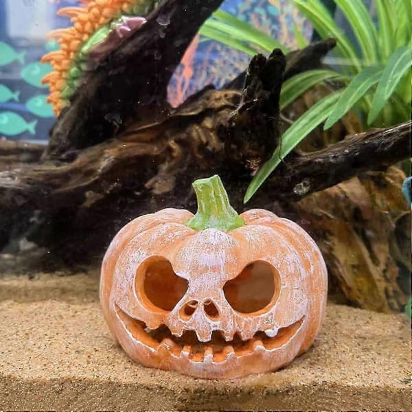 Pumpkin Aquarium Decorations | Autumn Fish Tank Decor | Halloween Tank Decorations
