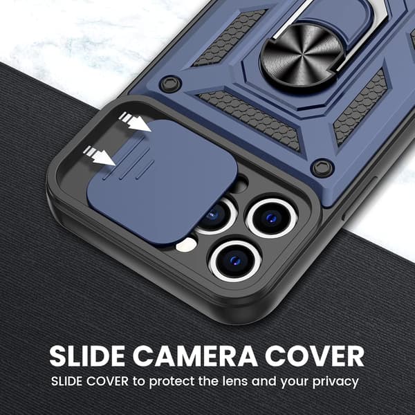Kompatibel med iPhone 12 Pro Max Cover med Skyde Kamera Dækning &