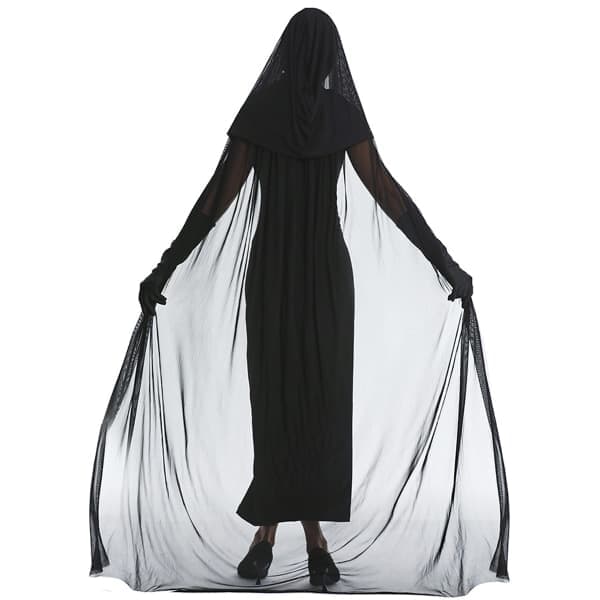 IC Halloween häxklänningsset Spökgömma med handskar Kvinnor L
