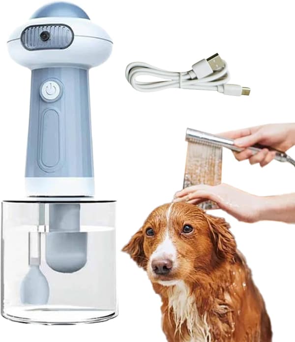 Electric Foaming Soap Dispenser, 400ml, Refillable Foam Machine with Waterproof Design, Professional Pet Shower Aerator, Bathroom Accessory