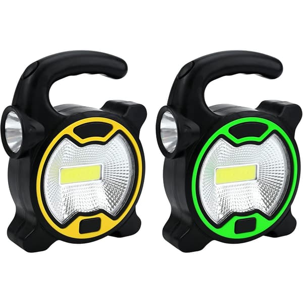 2-pak batteridrevne campinglamper, LED-teltlykt med 2 LED-lamper