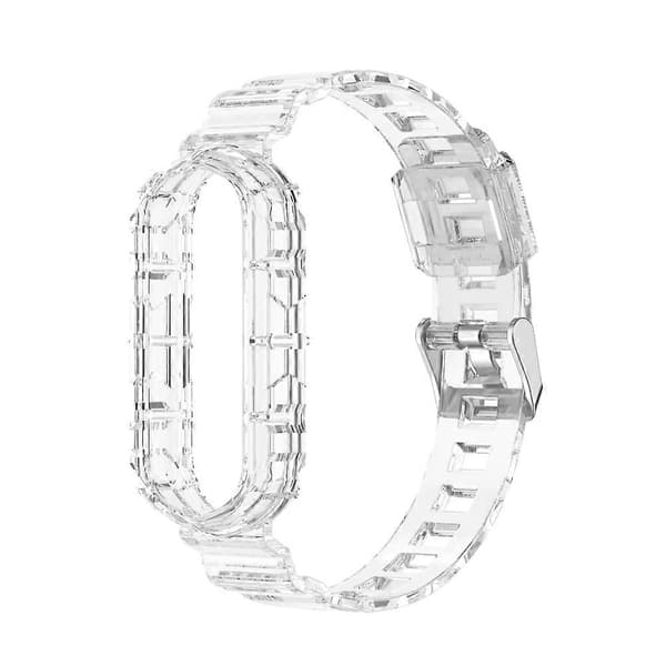 Transparent White Silicone Replacement Bands for Xiaomi Band 7 - Stylish and Adjustable