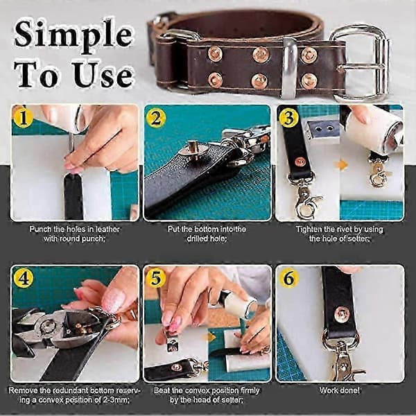 25 Sets Copper Rivets with Washers, 15/32 Inch Long Leather Copper Rivets, Suitable for Belts and Leather Red Röd