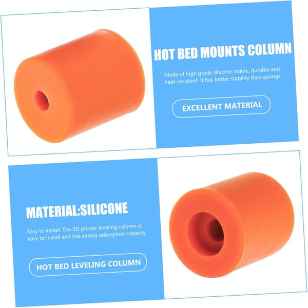 8pcs Silicone Printer Heat Bed Leveling Columns 18mm Stable Heat Bed Mounts High Temperature Resistant Accessories