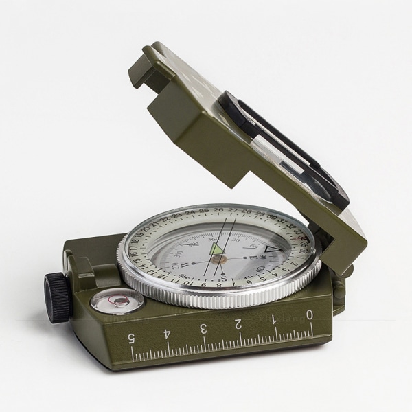 Militär kompass, vattentät och skakbar med kartmätare avståndskalkylator, påse för camping, vandring