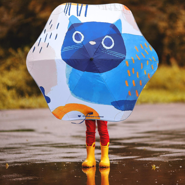 Pyöreäkulmainen lasten sateenvarjo Turvallinen lasten sateenvarjo tuulenpitävä toddler sateenvarjo65x10x5cm 65x10x5cm