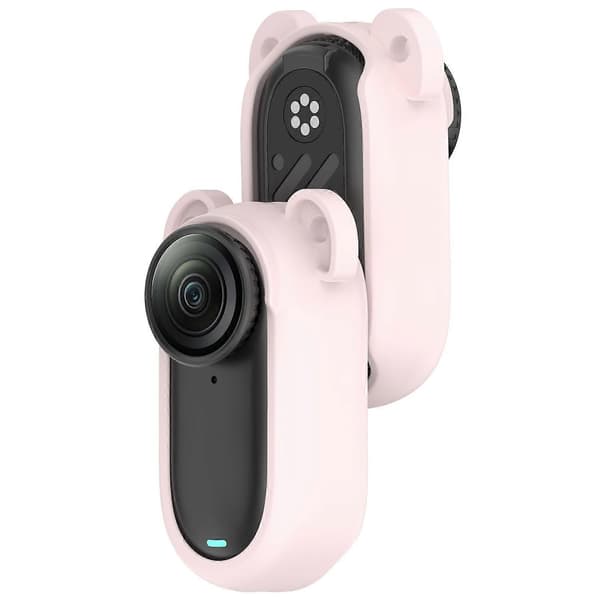 Silicone Protective Case with Hollow Design for Insta360 GO 3 GO 3S - Light Pink