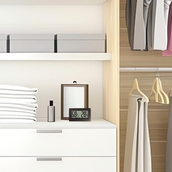 Generisk digitalt romtermometer, innendørstermometer, lite LCD-termometer, LCD-temperatur- og fuktighetsmåler