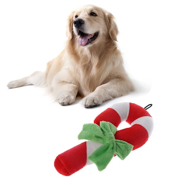 Plush Hund Hvalp Tyggelegetøj Legetøj JulepyntMRed