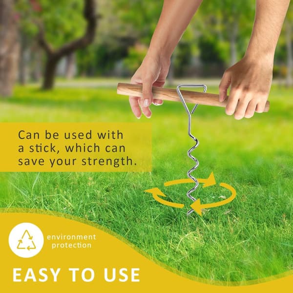 Tree Support Kit, Heavy Duty Spiral Stakes and Support to Straighten Leaning or Young Trees and Protect Them from Harsh Weather