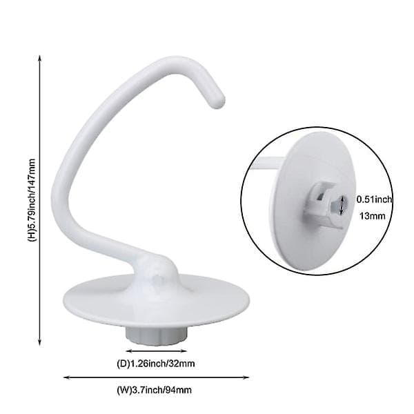Spiral dejkrog tilbehør til KitchenAid 5KSM150, 5K45SS, 5KSM90 og andre modeller