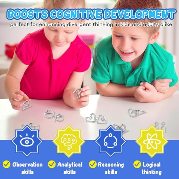 Metal Puzzle - Puzzle - Brain Training / Brain Teaser Yellow