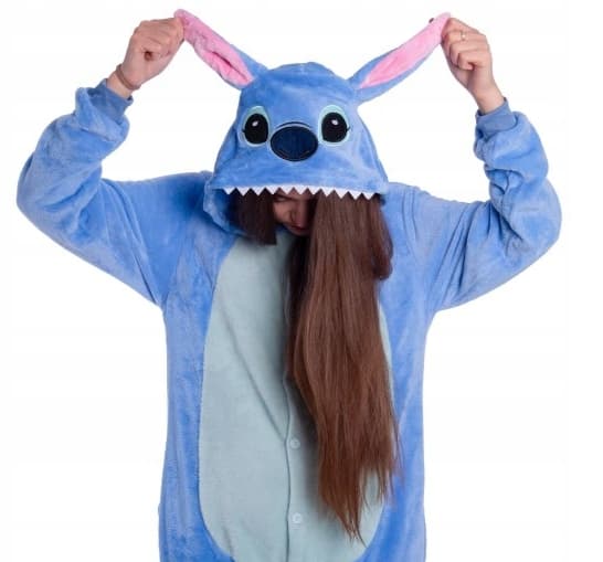 Fleece Stitch tecknad pyjamas i ett stycke och hemkläder S-XL S S